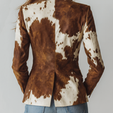 Agathe | Vintage-tyylinen Blazer Lehmäkuvio Eko-Vastuullinen