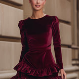 AURELIA | BURGUNDY SAMETTIREUNUSMEKKO