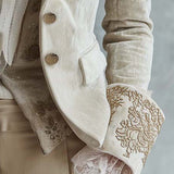 Constance | Ivoire Brodé Tailleur - Blazer