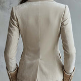 Constance | Ivoire Brodé Tailleur - Blazer