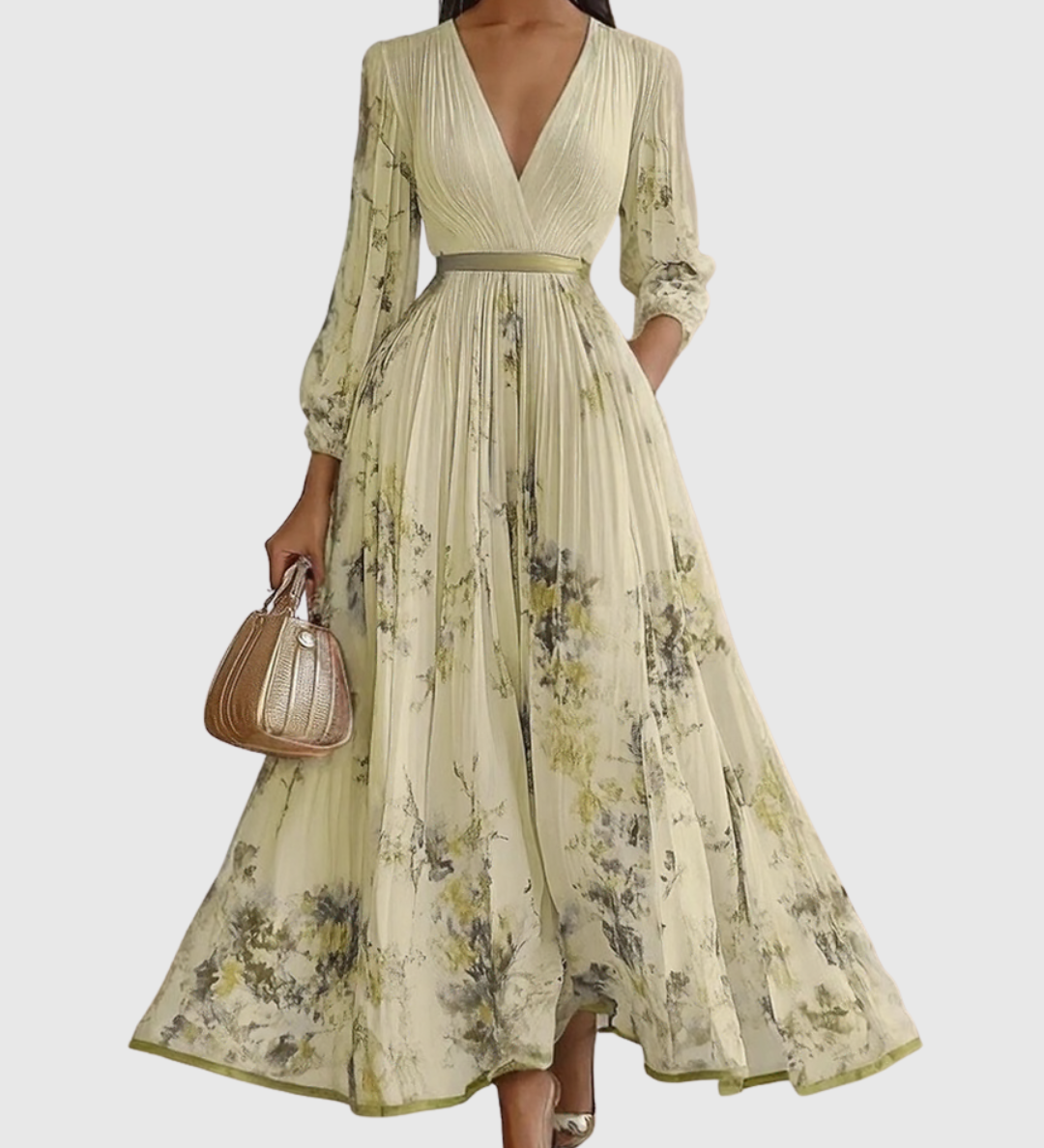 ROWELLA | ELEGANTTI PLISSEERATTU MAXIMEKKO