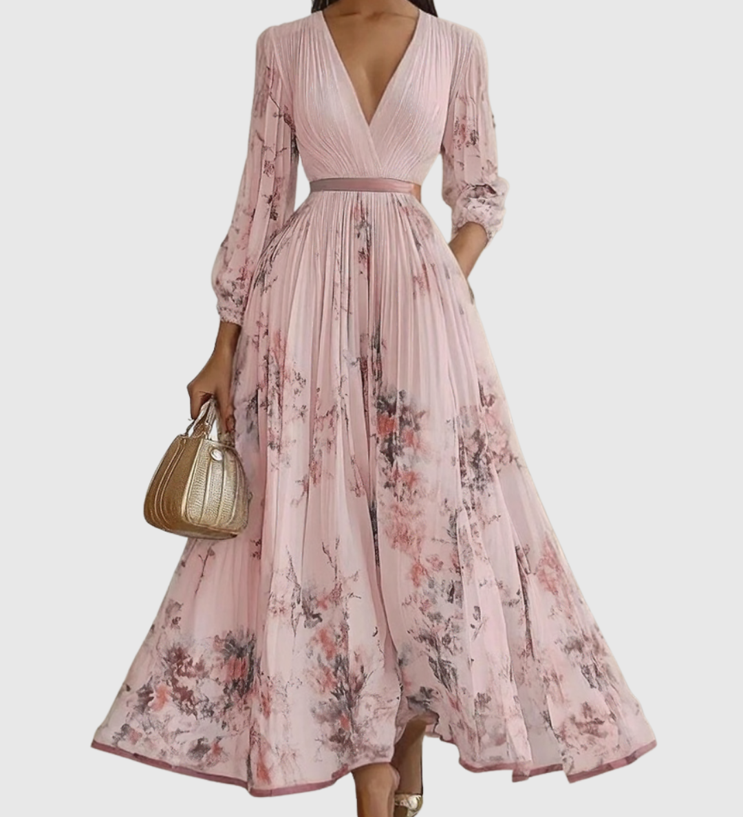ROWELLA | ELEGANTTI PLISSEERATTU MAXIMEKKO