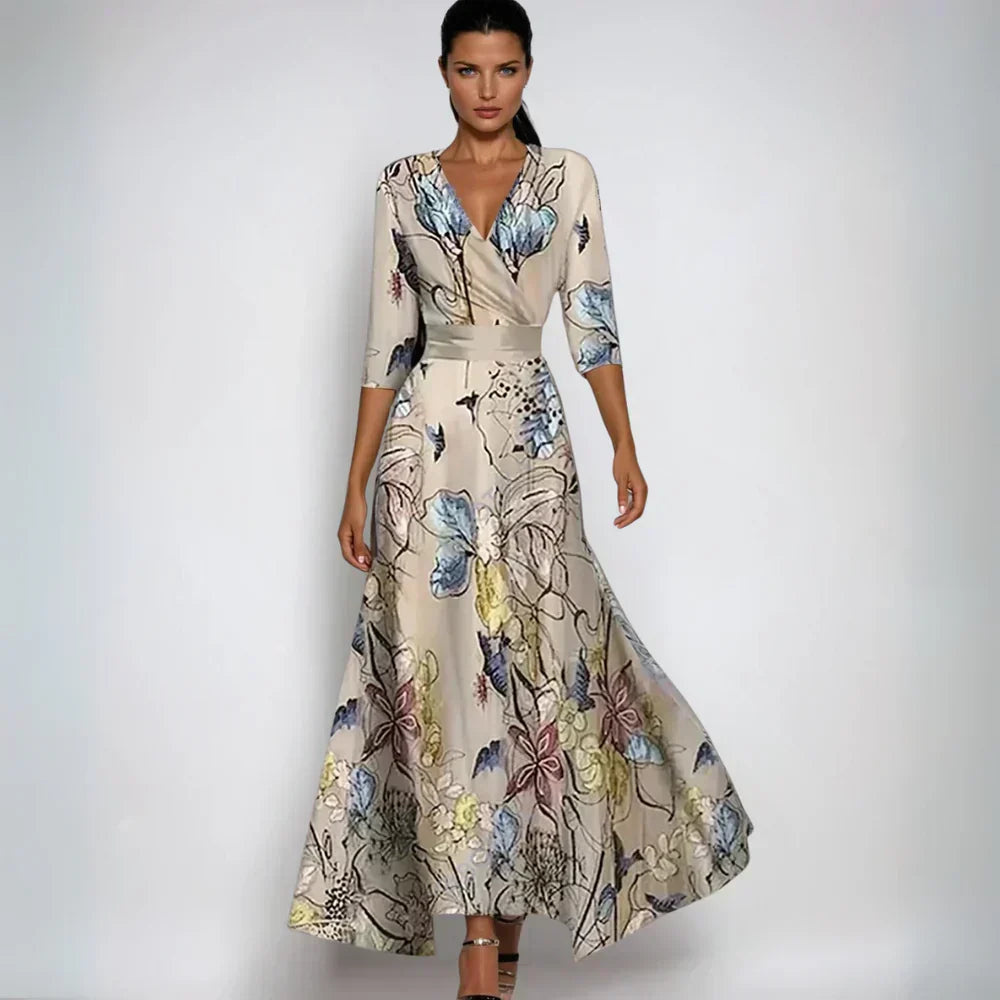 Isabel | Elegantti Kukallinen A-linjainen Mekko