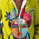 ONA | ÖLJYMAALAUS FREDA PORTRAITTAIDETULOSTETTU NAPITETTU NEULE