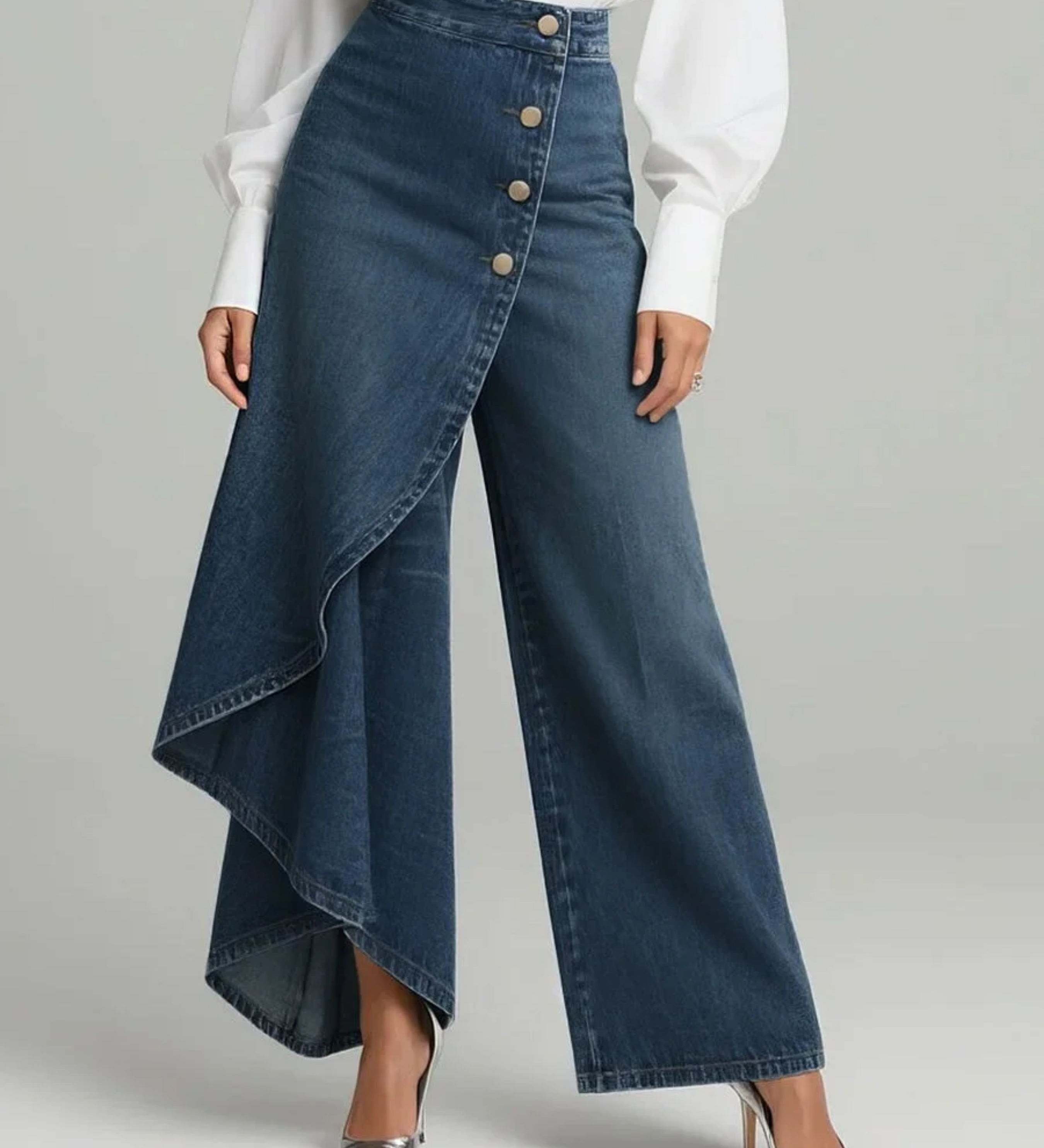 Audrey | Denim Wrap-housut