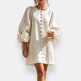 Marcelle | Relief Flower Dress