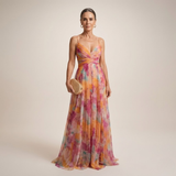 Bella - Tyylikäs Kukallinen Maxi Mekko