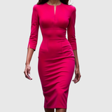 SCARLOT | PUNAINEN BODYCON MIDI-MEKKO