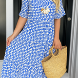 ELEGANTTI MIDI-MEKKO LYHYILLÄ HIHOILLA NAISELLE