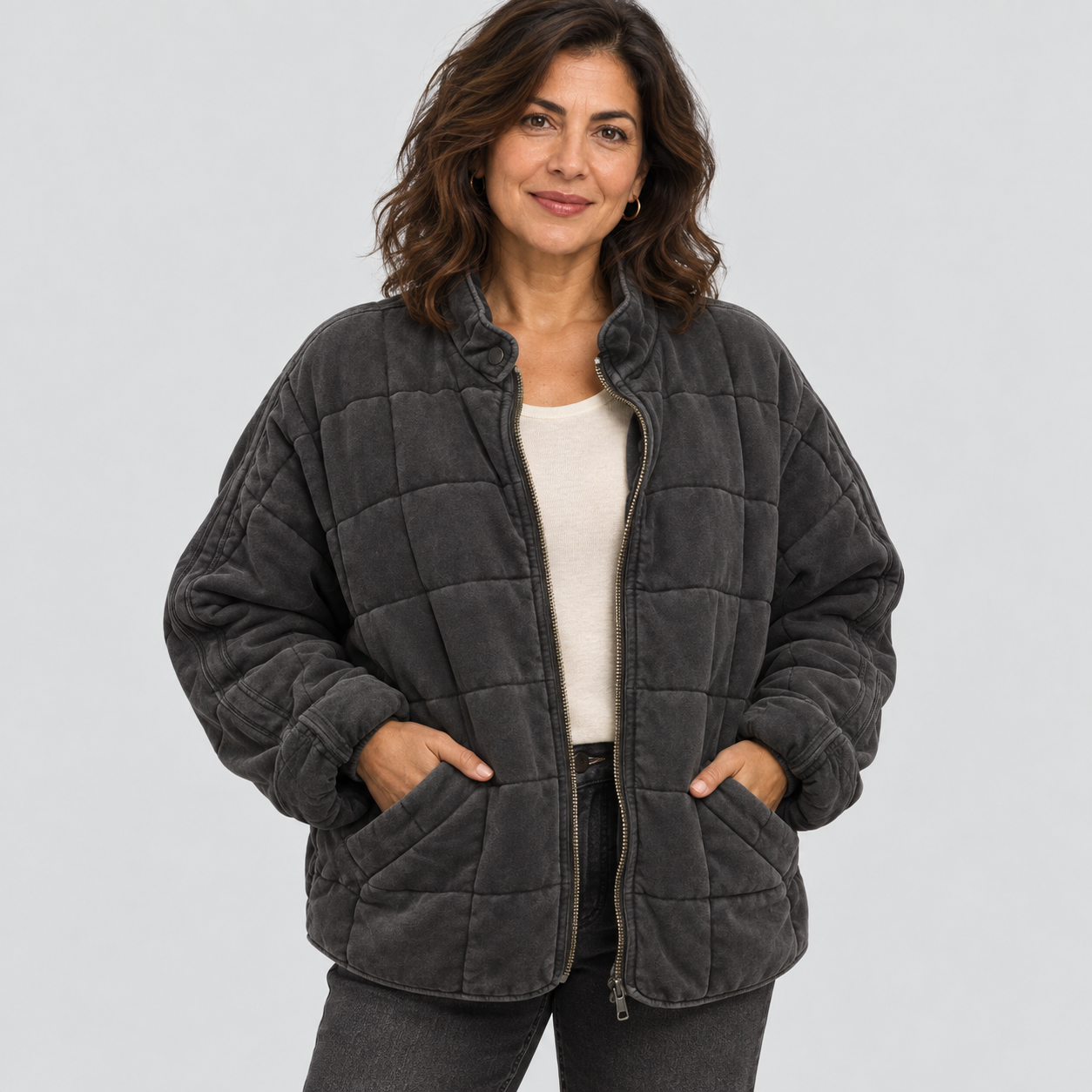 Liisa | Tyylikäs oversize-vuorattu takki