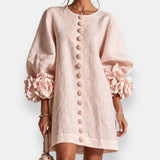 Marcelle | Relief Flower Dress