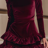 AURELIA | BURGUNDY SAMETTIREUNUSMEKKO
