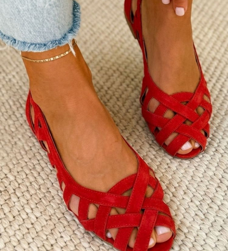 Manuela™ | Kudotut Litteät Sandalit