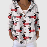 Katharina | Mukava neulecardigan hupulla
