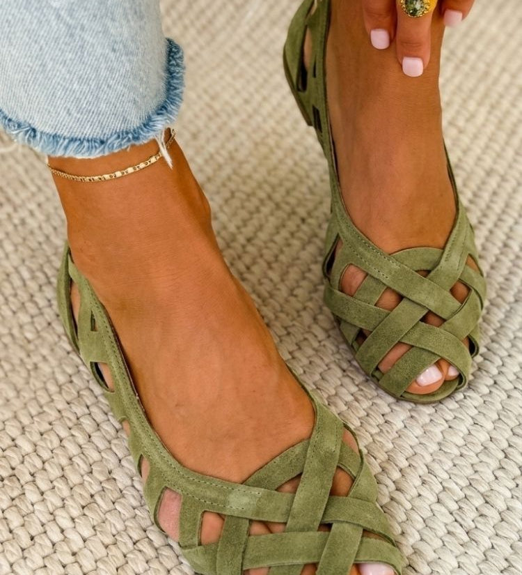 Manuela™ | Kudotut Litteät Sandalit