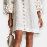 Marcelle | Relief Flower Dress