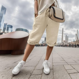 NOA | PUUVILLA-LINEN SHORTEISSA