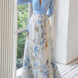 Sarah | Elegantti Kukallinen Maxi Mekko