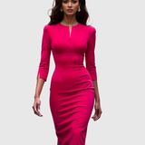 SCARLOT | PUNAINEN BODYCON MIDI-MEKKO