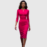 SCARLOT | PUNAINEN BODYCON MIDI-MEKKO