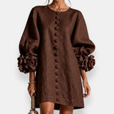 Marcelle | Relief Flower Dress