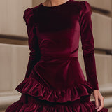 AURELIA | BURGUNDY SAMETTIREUNUSMEKKO
