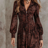 ELOISE | PAISLEY ZIP-WAIST MAXI MEKKO