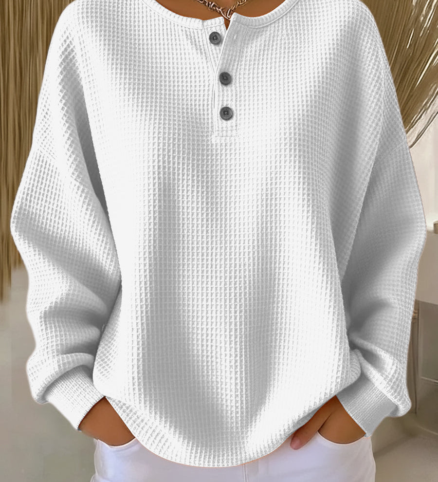 Sweat Gaufré Henley Catherine