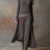 Adelaide | Retro Harmaa Ribbed Stretch Slim-Fit Setti
