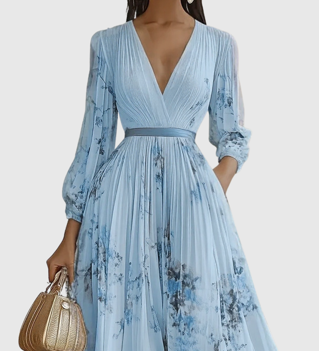 ROWELLA | ELEGANTTI PLISSEERATTU MAXIMEKKO
