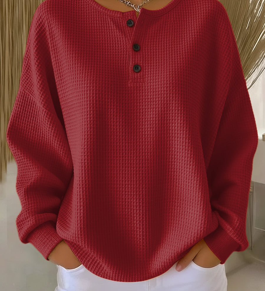 Sweat Gaufré Henley Catherine