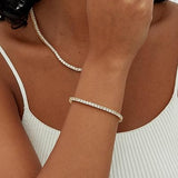 MOISSANITE KULTAINEN TENNISRANNEKE