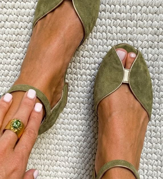 Azucena™ | Nappanahka Litteät Sandalit