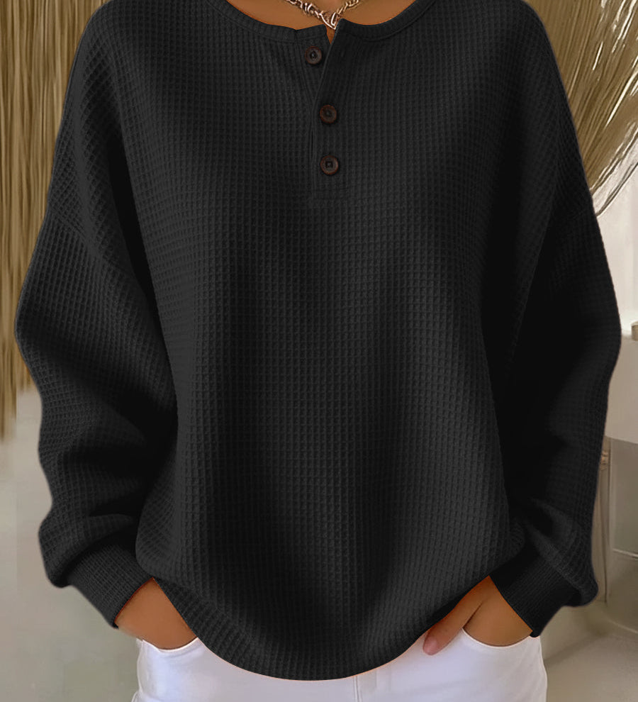 Sweat Gaufré Henley Catherine