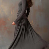 Adelaide | Retro Harmaa Ribbed Stretch Slim-Fit Setti