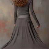 Adelaide | Retro Harmaa Ribattu Stretch Slim-Fit Setti