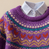 Violetti Jacquard Neule Aveline