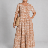 ELEGANTTI MIDI-MEKKO LYHYILLÄ HIHOILLA NAISELLE