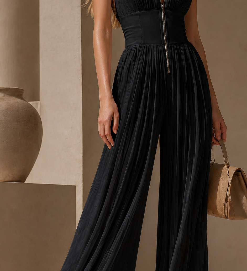 Caelia – Villa Pleated Jumpsuit