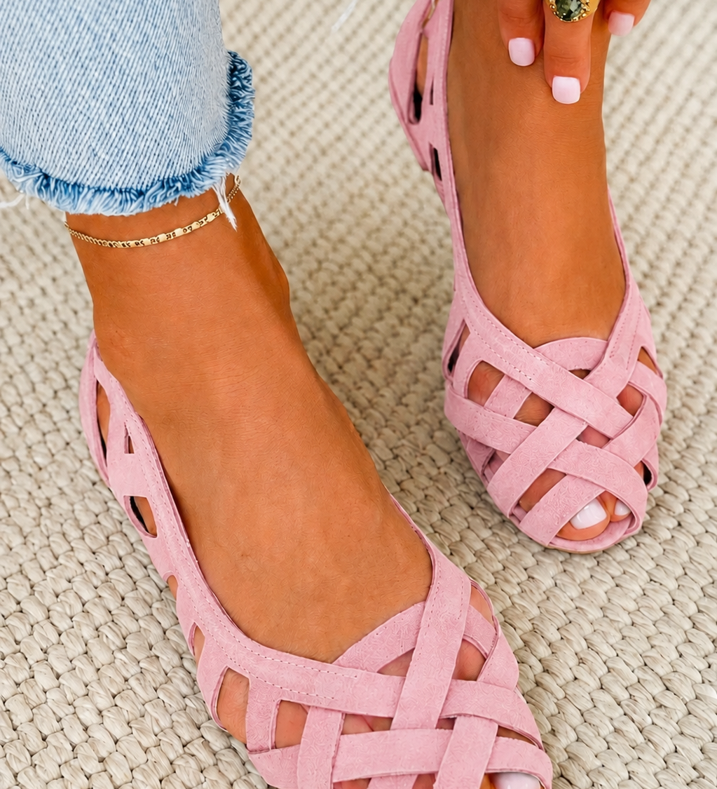 Manuela™ | Kudotut Litteät Sandalit
