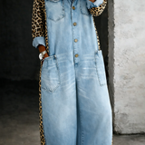 Amanda | One Piece Denim Shirt Jumpsuit