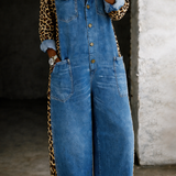 Amanda | One Piece Denim Shirt Jumpsuit