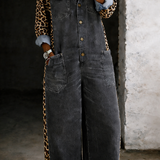 Amanda | One Piece Denim Shirt Jumpsuit