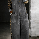 Amanda | One Piece Denim Shirt Jumpsuit