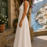 Della | Elegantti Kirjailtu Maxi Mekko