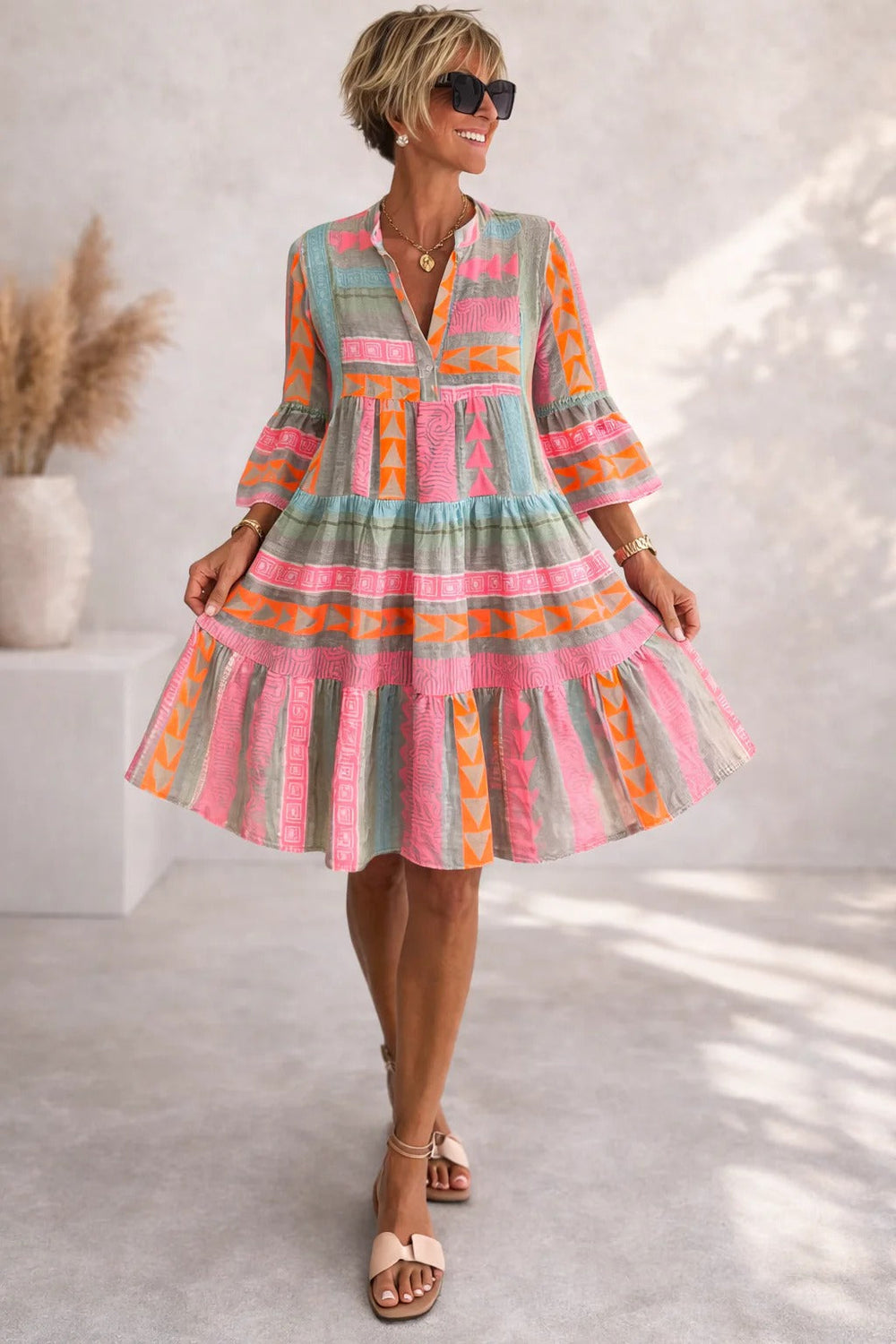 Aurabelle™ Ajaton Vintage Grace Midi Mekko