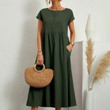 Gabrielle™ — Fluid Midi Mekko Ajaton Eleganssi