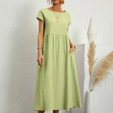 Gabrielle™ — Fluid Midi Mekko Ajaton Eleganssi