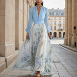 Sarah | Elegantti Kukallinen Maxi Mekko