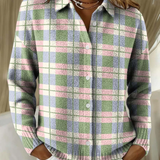 LENORA™ - RUUDULLINEN HOODIE-PUSERO RAIKKAISSA PASTELLIVÄREISSÄ